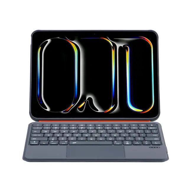 Case2go - Bluetooth Tablettoetsenbord geschikt voor Apple iPad Pro 13 (2024) - Oplaadbaar - USB-C - Touchpad - Magnetisch toetsenbord - Grijs