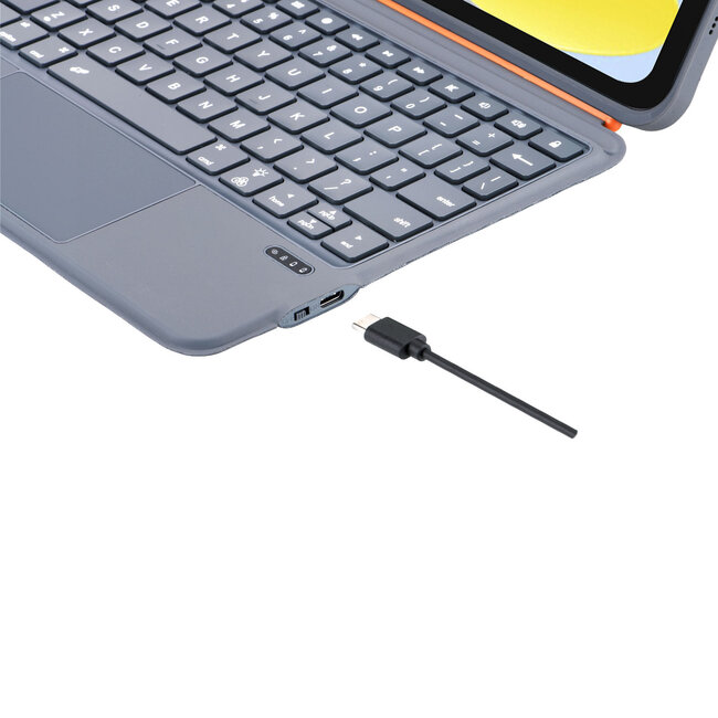 Case2go - Bluetooth Tablettoetsenbord geschikt voor Apple iPad Pro 11 (2025/2024) - 11 Inch - Oplaadbaar - USB-C - Touchpad - Magnetisch toetsenbord - Grijs