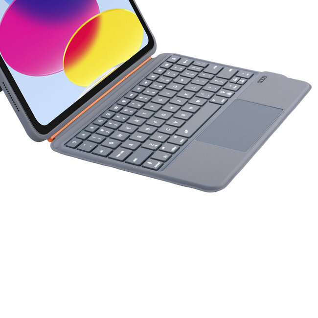 Case2go - Bluetooth Tablettoetsenbord geschikt voor Apple iPad Pro 11 (2025/2024) - 11 Inch - Oplaadbaar - USB-C - Touchpad - Magnetisch toetsenbord - Grijs