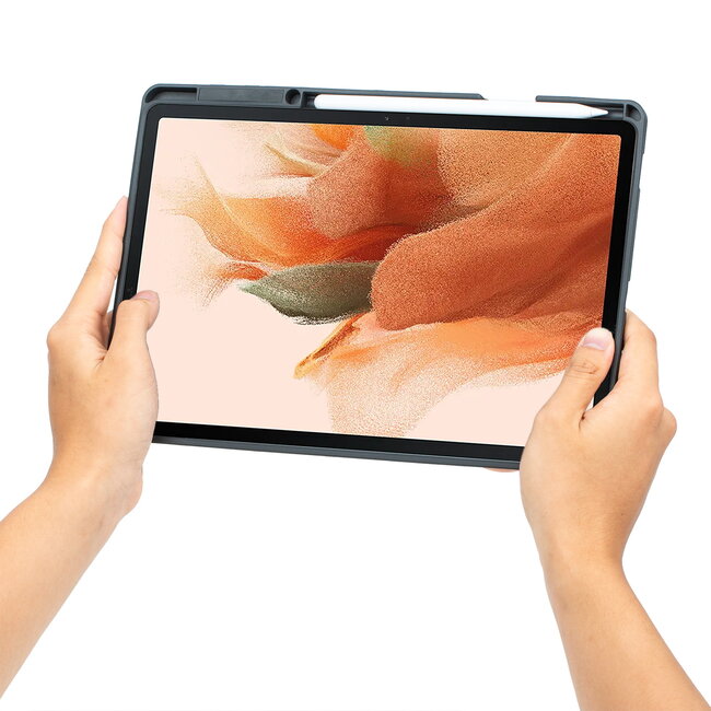 Tablet Toetsenbord Hoes geschikt voor Samsung Galaxy Tab S10 Ultra / S9 Ultra / S8 Ultra - Magnetisch Toetsenbord - Met Stylus Pen Houder - Met Toetsenbord Verlichting - Zwart