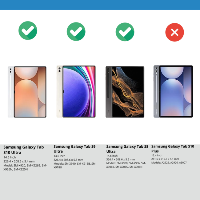 Tablet Toetsenbord Hoes geschikt voor Samsung Galaxy Tab S10 Ultra / S9 Ultra / S8 Ultra - Magnetisch Toetsenbord - Met Stylus Pen Houder - Met Toetsenbord Verlichting - Zwart