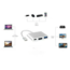 USB C naar HDMI Adapter - USB C adapter - 3 in 1 - Converter - 1080p - 20cm - Zilver