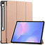 Case2go - Tablet hoes geschikt voor Samsung Galaxy Tab S10 FE Plus - 13.1 Inch - Tri-Fold Book Case - Auto/Wake functie - Rose Goud
