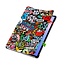 Case2go - Tablet hoes geschikt voor Samsung Galaxy Tab S10 FE Plus - 13.1 Inch - Tri-Fold Book Case - Auto/Wake functie - Grafitti