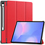 Case2go Case2go - Tablet hoes geschikt voor Samsung Galaxy Tab S10 FE Plus - 13.1 Inch - Tri-Fold Book Case - Auto/Wake functie - Rood