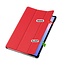 Case2go - Tablet hoes geschikt voor Samsung Galaxy Tab S10 FE Plus - 13.1 Inch - Tri-Fold Book Case - Auto/Wake functie - Rood