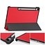 Case2go - Tablet hoes geschikt voor Samsung Galaxy Tab S10 FE Plus - 13.1 Inch - Tri-Fold Book Case - Auto/Wake functie - Rood