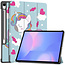 Case2go - Tablet hoes geschikt voor Samsung Galaxy Tab S10 FE Plus - 13.1 Inch - Tri-Fold Book Case - Auto/Wake functie - Eenhoorn