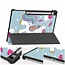 Case2go - Tablet hoes geschikt voor Samsung Galaxy Tab S10 FE Plus - 13.1 Inch - Tri-Fold Book Case - Auto/Wake functie - Eenhoorn