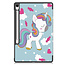 Case2go - Tablet hoes geschikt voor Samsung Galaxy Tab S10 FE Plus - 13.1 Inch - Tri-Fold Book Case - Auto/Wake functie - Eenhoorn
