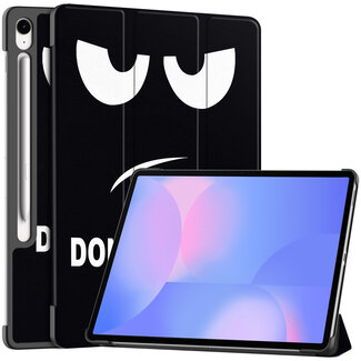 Case2go Case2go - Tablet hoes geschikt voor Samsung Galaxy Tab S10 FE Plus - 13.1 Inch - Tri-Fold Book Case - Auto/Wake functie - Don't Touch Me