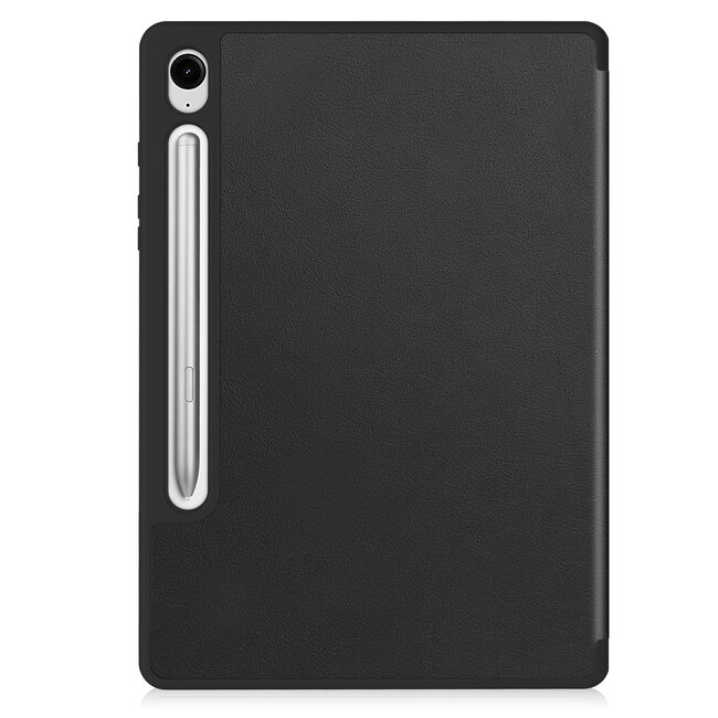Case2go - Tablet hoes geschikt voor Samsung Galaxy Tab S10 FE (2025) - 10.9 Inch - Tri-fold hoes met Auto/Wake functie en Magnetische sluiting - TPU Cover Met Pencil Houder - Zwart