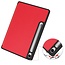 Case2go - Tablet hoes geschikt voor Samsung Galaxy Tab S10 FE (2025) - 10.9 Inch - Tri-fold hoes met Auto/Wake functie en Magnetische sluiting - TPU Cover Met Pencil Houder - Rood