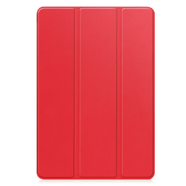 Case2go - Tablet hoes geschikt voor Samsung Galaxy Tab S10 FE (2025) - 10.9 Inch - Tri-fold hoes met Auto/Wake functie en Magnetische sluiting - TPU Cover Met Pencil Houder - Rood
