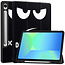Case2go - Tablet hoes geschikt voor Samsung Galaxy Tab S10 FE (2025) - 10.9 Inch - Tri-fold hoes met Auto/Wake functie en Magnetische sluiting - TPU Cover Met Pencil Houder - Don't Touch Me