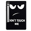 Case2go - Tablet hoes geschikt voor Samsung Galaxy Tab S10 FE (2025) - 10.9 Inch - Tri-fold hoes met Auto/Wake functie en Magnetische sluiting - TPU Cover Met Pencil Houder - Don't Touch Me