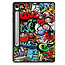 Case2go - Tablet hoes geschikt voor Samsung Galaxy Tab S10 FE (2025) - 10.9 Inch - Tri-fold hoes met Auto/Wake functie en Magnetische sluiting - TPU Cover Met Pencil Houder - Grafitti