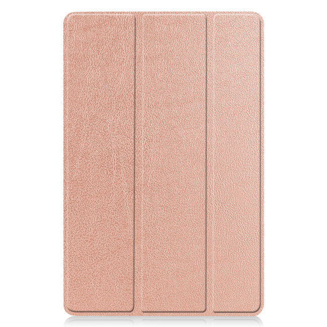 Case2go - Tablet hoes geschikt voor Samsung Galaxy Tab S10 FE - 10.9 Inch - Tri-Fold Book Case - Auto/Wake functie - Rosegoud