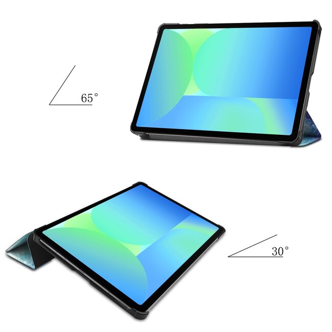 Case2go - Tablet hoes geschikt voor Samsung Galaxy Tab S10 FE - 10.9 Inch - Tri-Fold Book Case - Auto/Wake functie - Galaxy