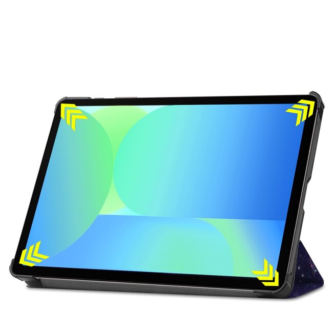 Case2go - Tablet hoes geschikt voor Samsung Galaxy Tab S10 FE - 10.9 Inch - Tri-Fold Book Case - Auto/Wake functie - Galaxy