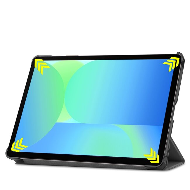 Case2go - Tablet hoes geschikt voor Samsung Galaxy Tab S10 FE - 10.9 Inch - Tri-Fold Book Case - Auto/Wake functie - Grijs