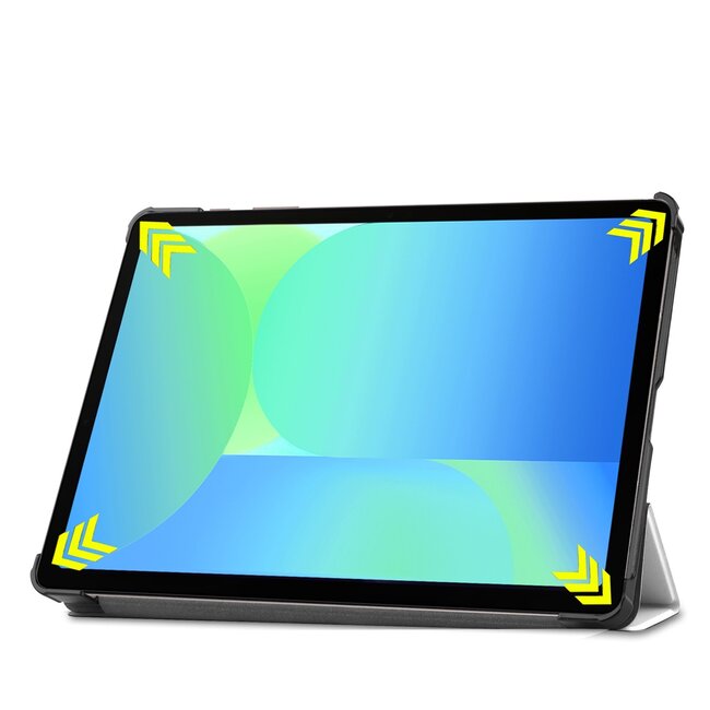 Case2go - Tablet hoes geschikt voor Samsung Galaxy Tab S10 FE - 10.9 Inch - Tri-Fold Book Case - Auto/Wake functie - Good Night