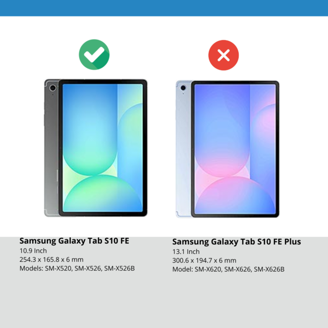 Case2go - Tablet hoes geschikt voor Samsung Galaxy Tab S10 FE (2025) - 10.9 Inch - Acrylic Trifold case met Pencil houder - Zwart