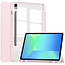 Case2go - Tablet hoes geschikt voor Samsung Galaxy Tab S10 FE (2025) - 10.9 Inch - Acrylic Trifold case met Pencil houder - Roze
