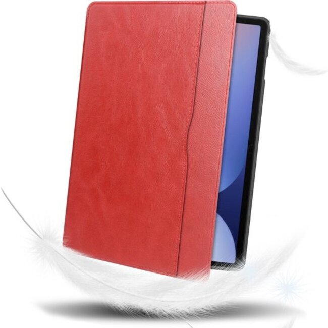 Case2go - Hoes geschikt voor Samsung Galaxy Tab S10 FE - Ultimate Business Book Case - 10.9 Inch - Rood