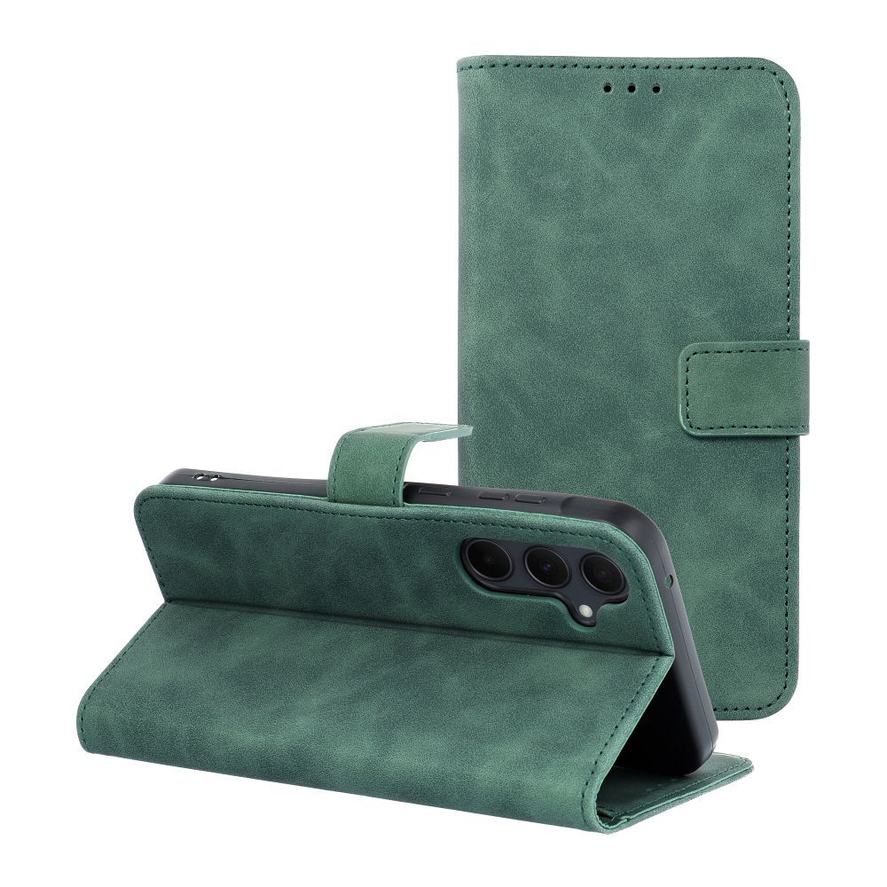 Case2go - Telefoonhoesje geschikt voor Samsung Galaxy S25 Edge - Wallet Book Case - Met Magnetische Sluiting - Groen afbeelding