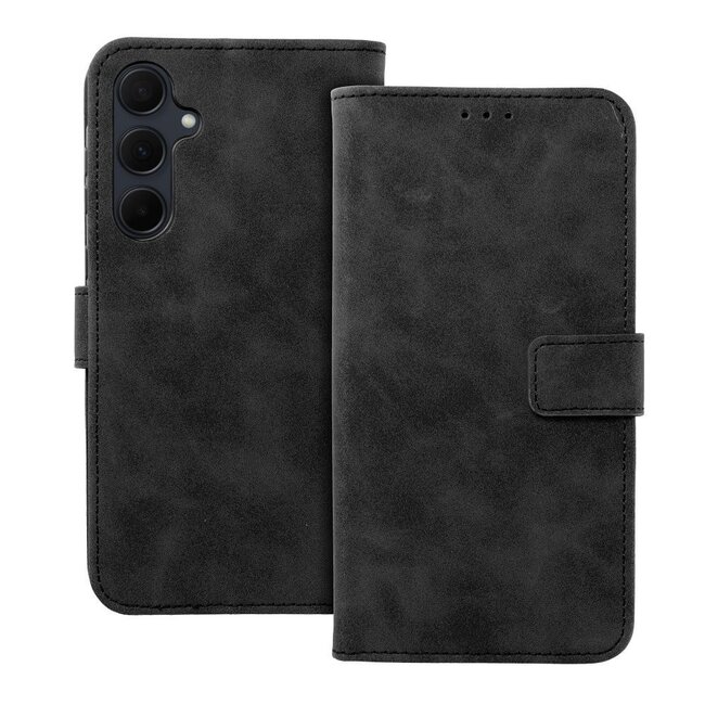 Case2go - Telefoonhoesje geschikt voor Samsung Galaxy S25 Edge - Wallet Book Case - Met Magnetische Sluiting - Zwart