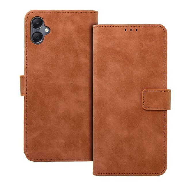 Case2go - Telefoonhoesje geschikt voor Samsung Galaxy A06 - Wallet Book Case - Met Magnetische Sluiting - Bruin