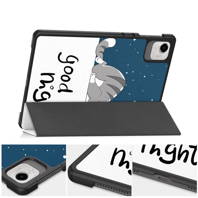 Case2go - Tablet hoes geschikt voor Honor Pad X9a / X9 Pro - 11.5 Inch - Tri-fold Case - Good Night