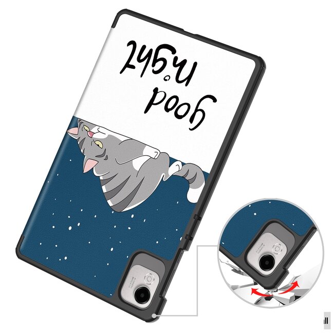 Case2go - Tablet hoes geschikt voor Honor Pad X9a / X9 Pro - 11.5 Inch - Tri-fold Case - Good Night