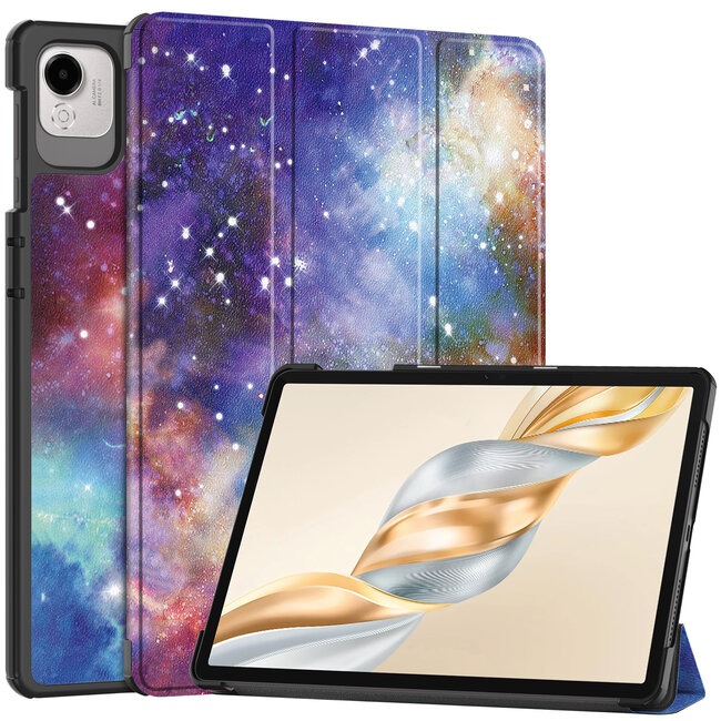 Hoozey - Tablet hoes geschikt voor Honor Pad X9a / X9 Pro - 11.5 Inch - Tri-fold Case - Galaxy