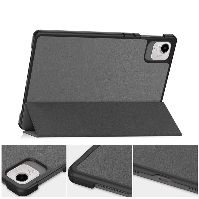 Case2go - Tablet hoes geschikt voor Honor Pad X9a / X9 Pro - 11.5 Inch - Tri-fold Case - Grijs