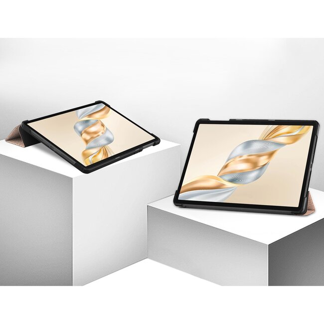 Case2go - Tablet hoes geschikt voor Honor Pad X9a / X9 Pro - 11.5 Inch - Tri-fold Case - Rosegoud