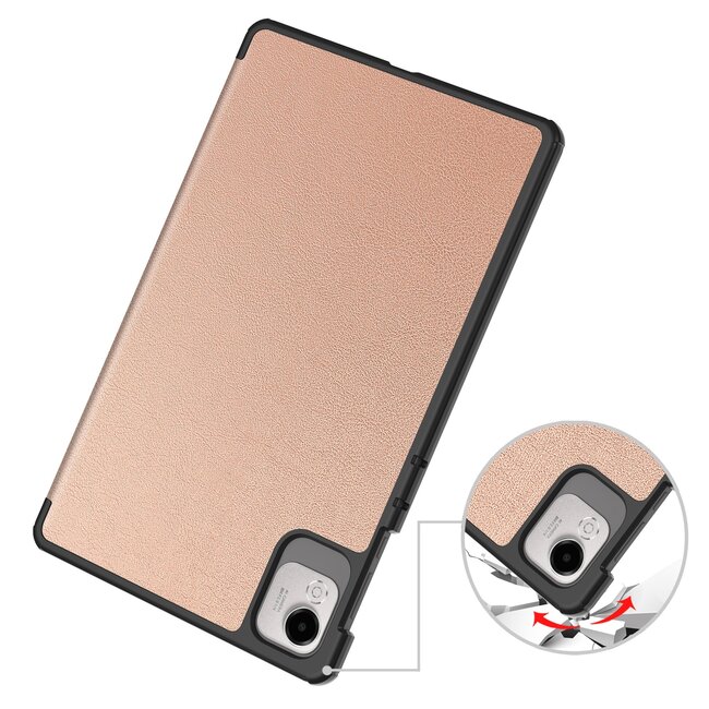 Case2go - Tablet hoes geschikt voor Honor Pad X9a / X9 Pro - 11.5 Inch - Tri-fold Case - Rosegoud
