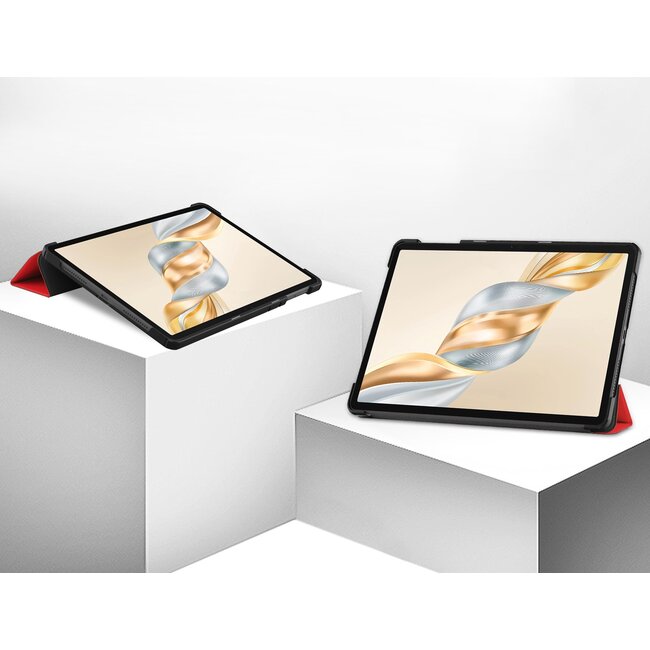 Case2go - Tablet hoes geschikt voor Honor Pad X9a / X9 Pro - 11.5 Inch - Tri-fold Case - Rood