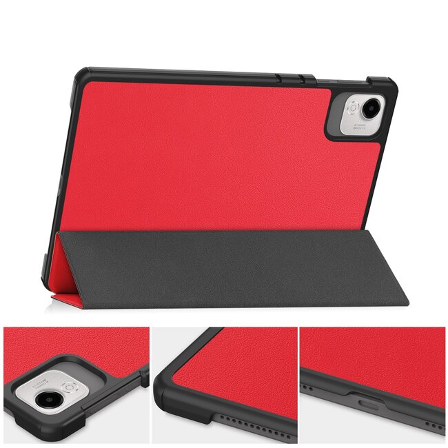 Case2go - Tablet hoes geschikt voor Honor Pad X9a / X9 Pro - 11.5 Inch - Tri-fold Case - Rood