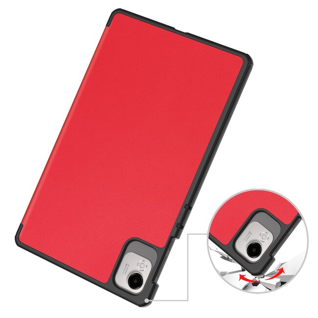 Case2go - Tablet hoes geschikt voor Honor Pad X9a / X9 Pro - 11.5 Inch - Tri-fold Case - Rood