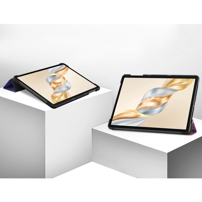 Case2go - Tablet hoes geschikt voor Honor Pad X9a / X9 Pro - 11.5 Inch - Tri-fold Case - Galaxy