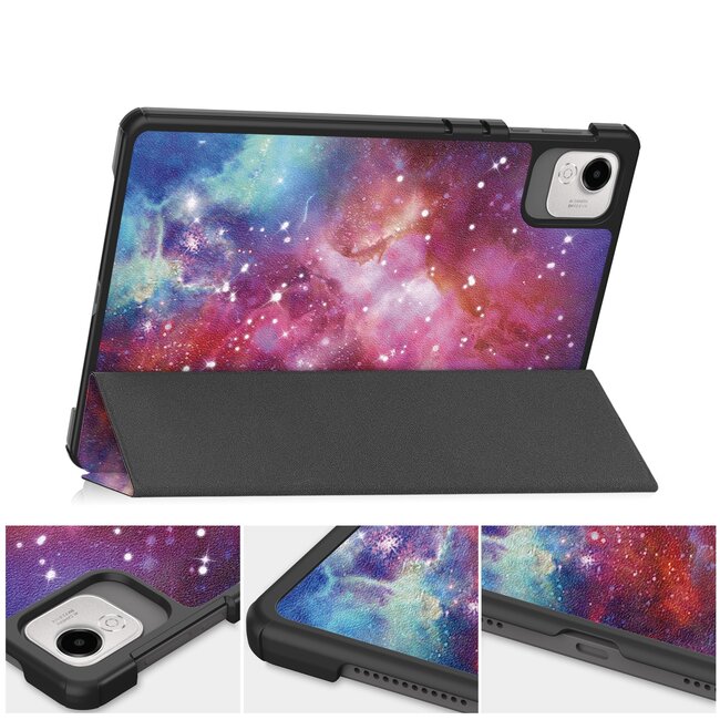 Case2go - Tablet hoes geschikt voor Honor Pad X9a / X9 Pro - 11.5 Inch - Tri-fold Case - Galaxy