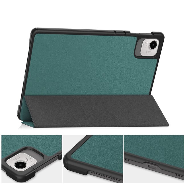 Case2go - Tablet hoes geschikt voor Honor Pad X9a / X9 Pro - 11.5 Inch - Tri-fold Case - Donker Groen