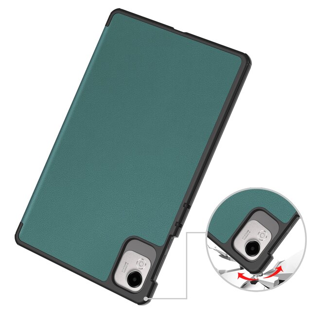 Case2go - Tablet hoes geschikt voor Honor Pad X9a / X9 Pro - 11.5 Inch - Tri-fold Case - Donker Groen