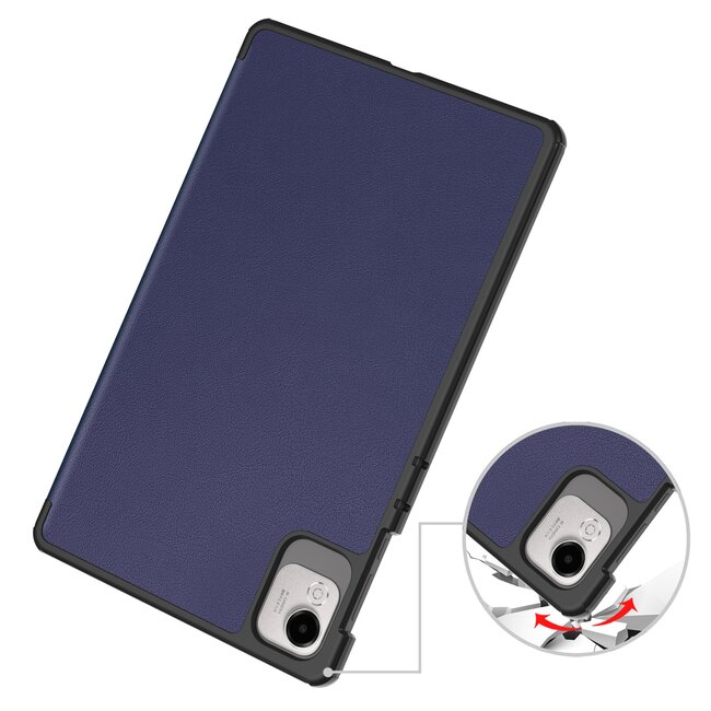 Case2go - Tablet hoes geschikt voor Honor Pad X9a / X9 Pro - 11.5 Inch - Tri-fold Case - Donker Blauw