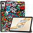 Case2go - Tablet hoes geschikt voor Honor Pad X9a / X9 Pro - 11.5 Inch - Tri-fold Case - Grafitti