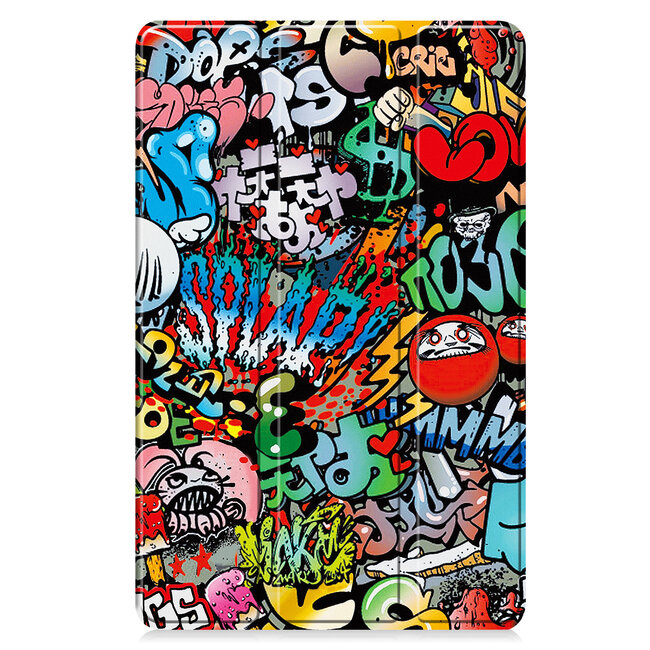 Case2go - Tablet hoes geschikt voor Honor Pad X9a / X9 Pro - 11.5 Inch - Tri-fold Case - Grafitti