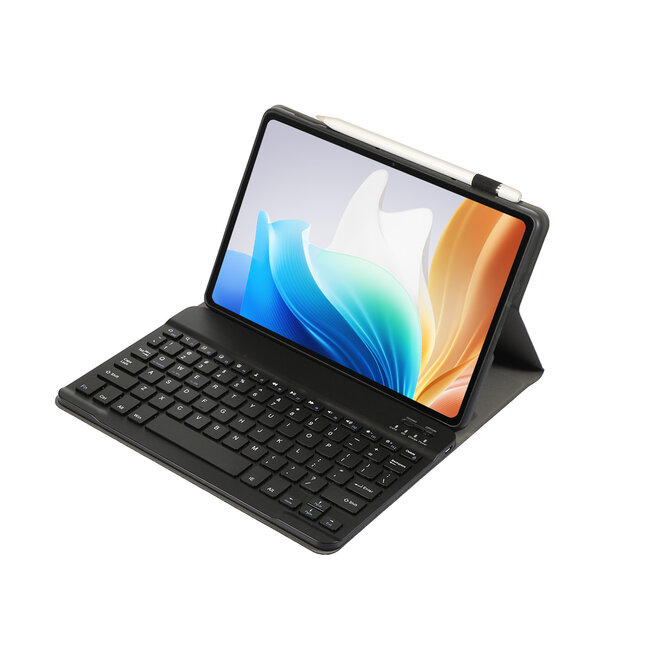 Bluetooth Toetsenbord geschikt voor OPPO Pad Air 2 / Oppo Pad NEO / OnePlus Pad Go - 11.4 Inch - Toetsenbord  Hoes - QWERTY Keyboard case - Auto/Wake functie - Zwart
