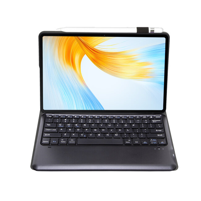Bluetooth Toetsenbord geschikt voor Lenovo Tab P12 (2023) - 12.7 Inch - Toetsenbord  Hoes - QWERTY Keyboard case - Auto/Wake functie - Zwart